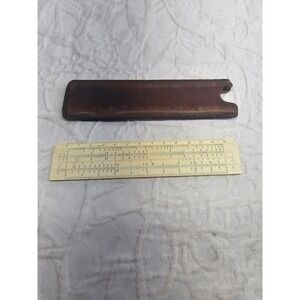 Albert Nestler Nr. 11 ZR Vintage Wood‎ Slide Rule with Leather Case Germany